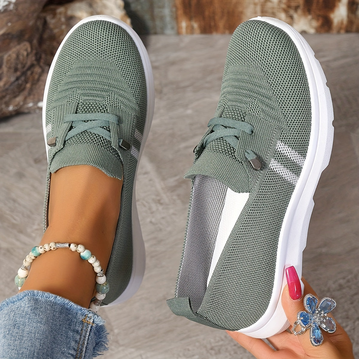 Zanya | Gestreifte Sneaker
