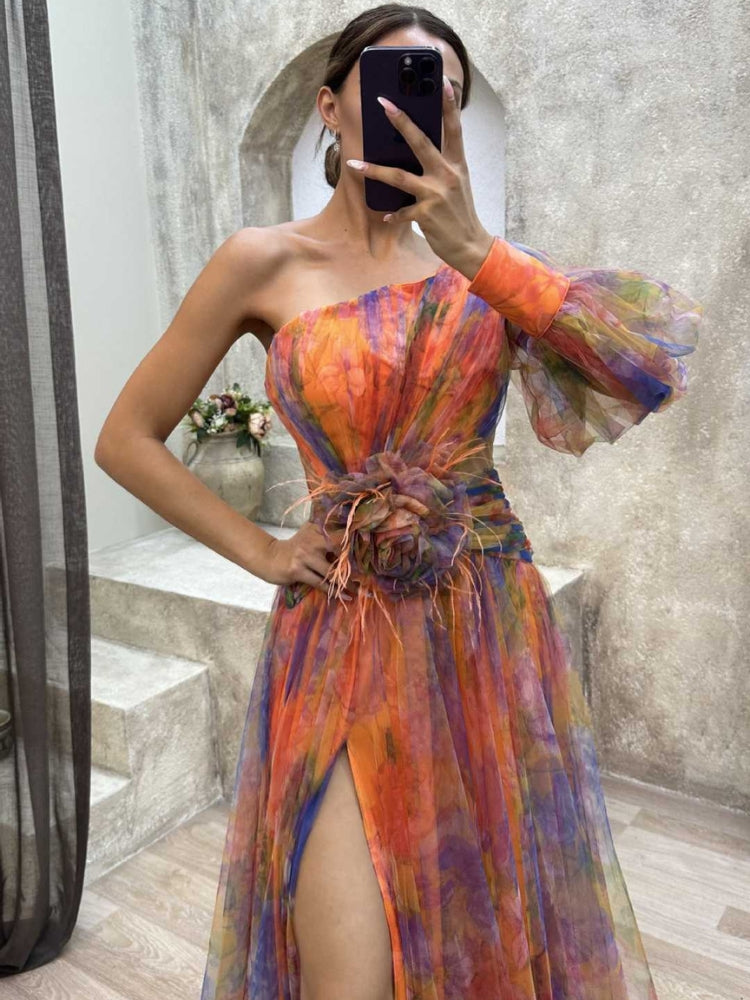 KAYLA™ - Maxikleid mit floralen Motiven und einem Schulterträger