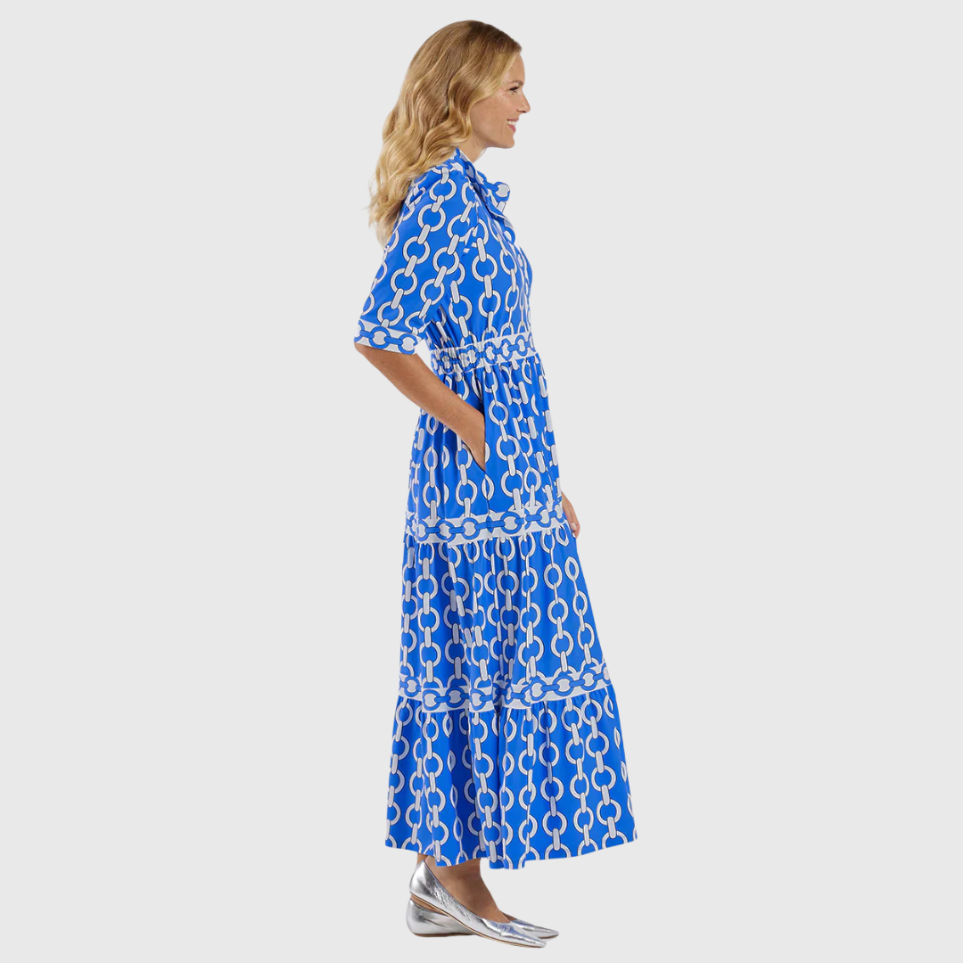 Carlotta | Kleid mediterran gemustert