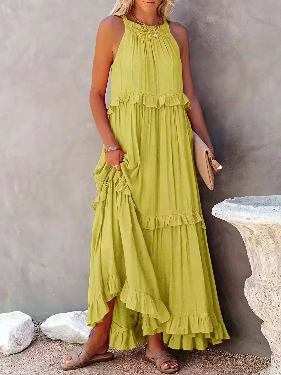 Landry - Schickes ärmelloses Kleid mit Rüschendetails
