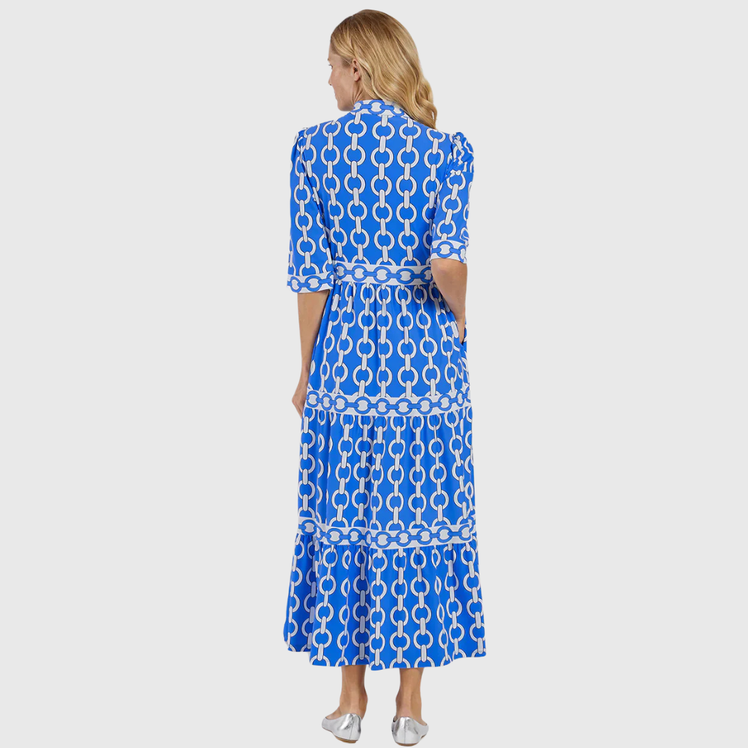 Carlotta | Kleid mediterran gemustert