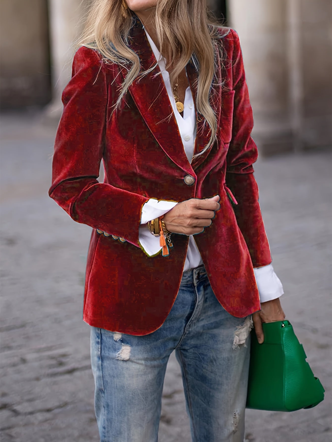 Clara™ | Retro-Blazer mit einem Knopf