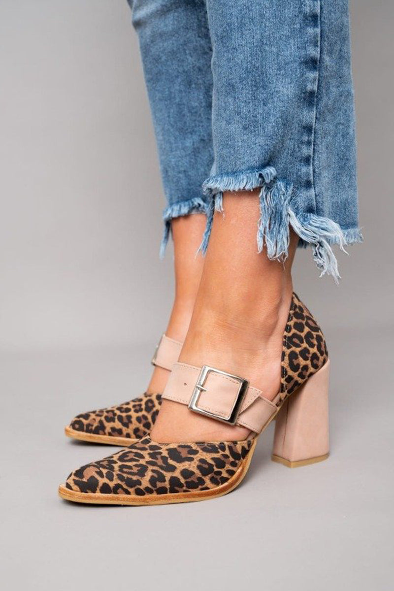 Selveta | Elegante Sandalen aus Leopardenvelours