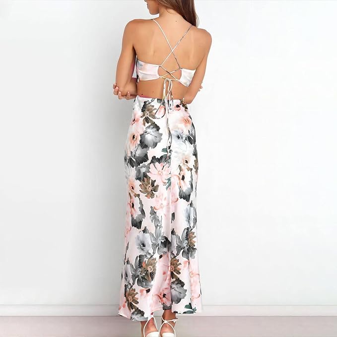Jayne | Elegantes Maxikleid mit Blumenmuster