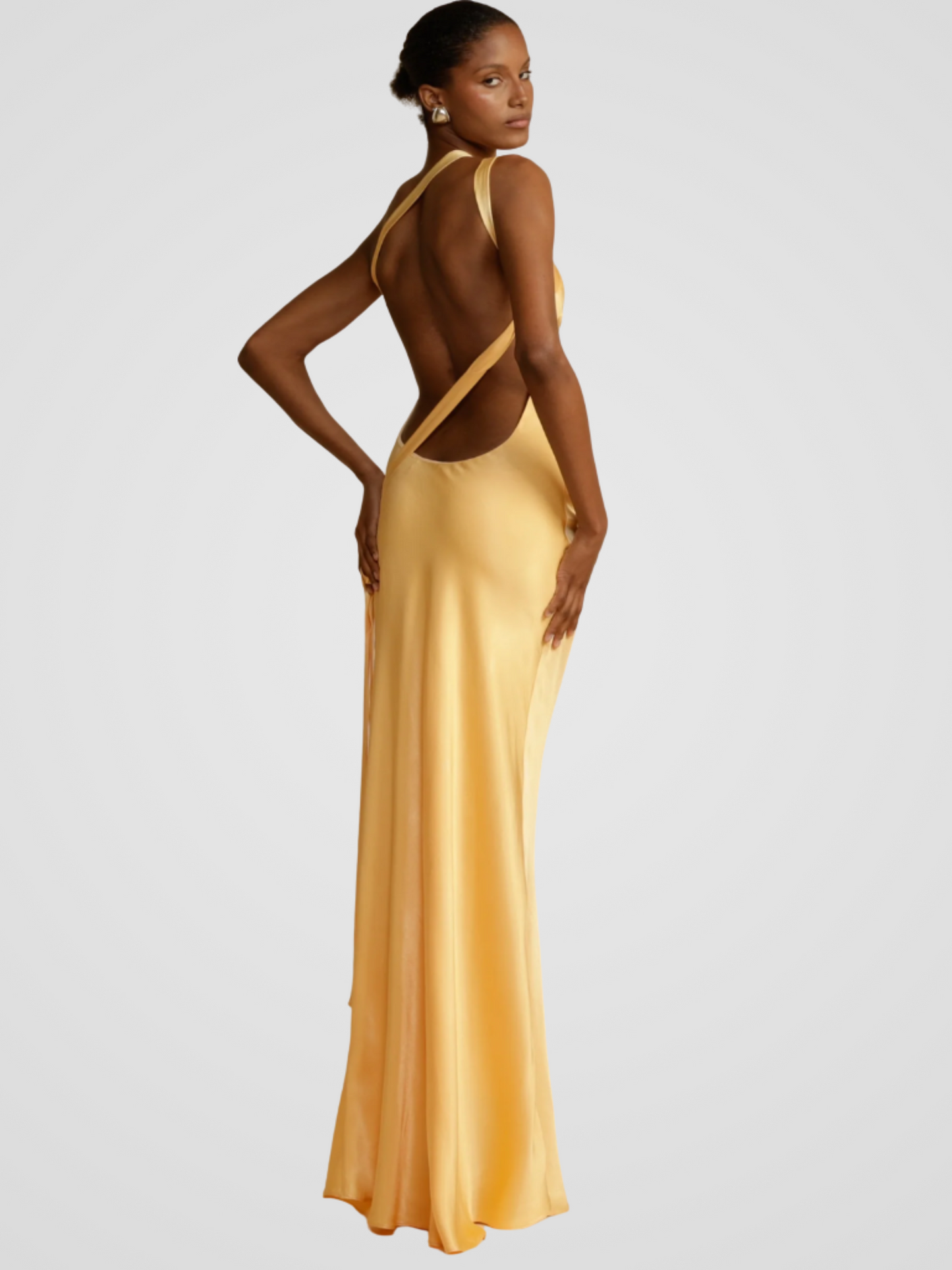 Aurélie | Elegantes Maxikleid mit Satinschimmer