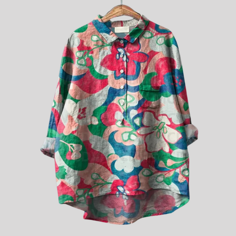 Matilde | Handgemachte Blumenbluse