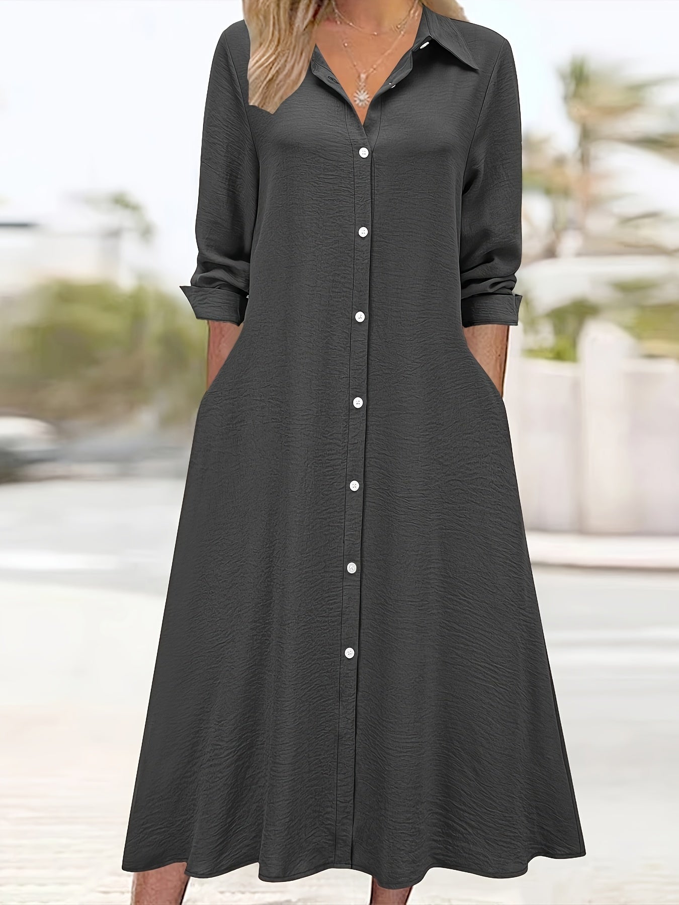 Charlotte - Hemdblusenkleid mit Knopfleiste