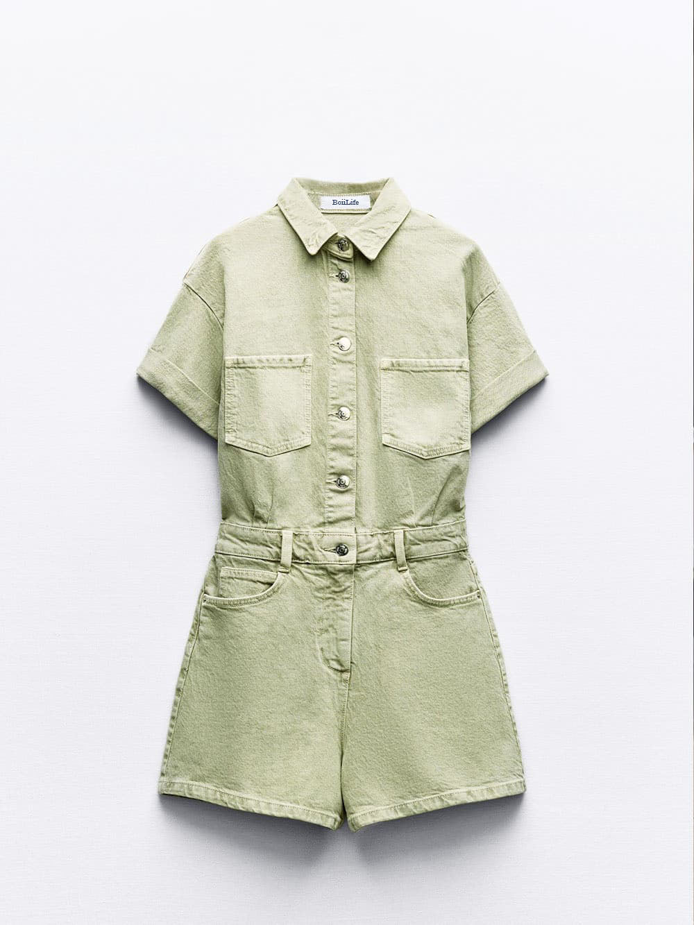 Denim | Cuffed-Romper