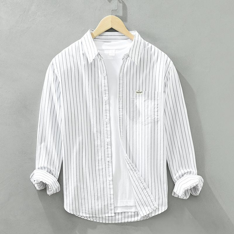 BRUNO | Elegantes Streifenhemd aus Baumwolle für Komfort und Stil