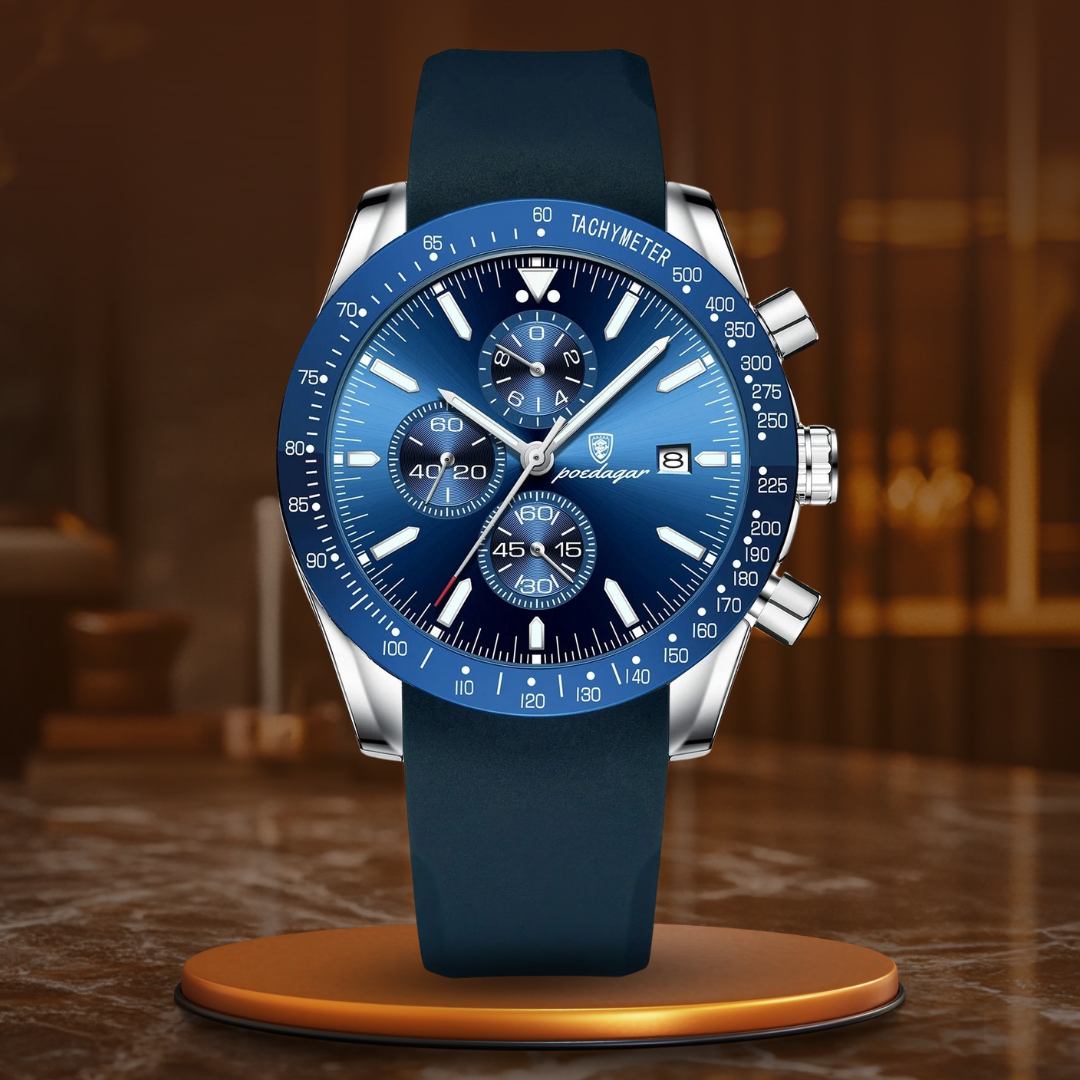 Leuchtende Datums-Chronographenuhr Neu