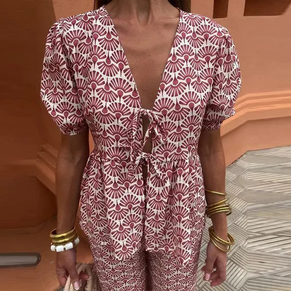 Élodie | Elegantes Sommerkleid im 2-teiligen Ensemble