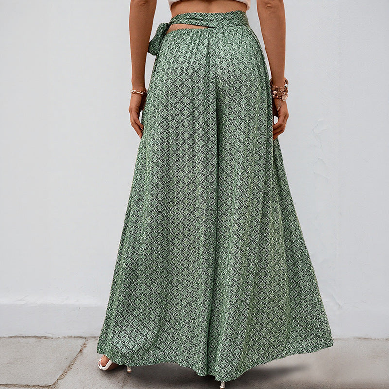 Jane | Elegante Boho-Hose mit geometrischem Schnitt und Schnürung