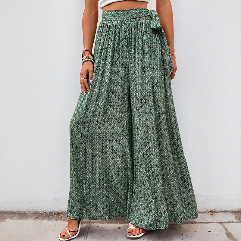 Jane | Elegante Boho-Hose mit geometrischem Schnitt und Schnürung
