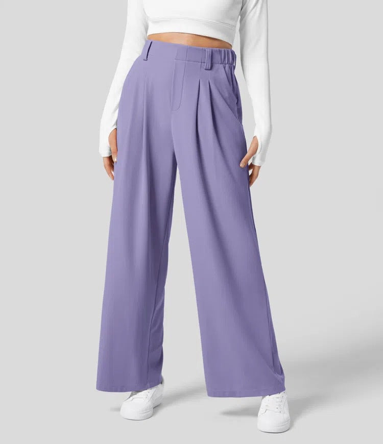 Elara | Elegante Hochbundhose mit weitem Bein