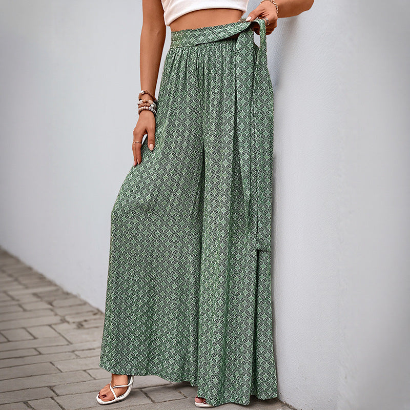 Jane | Elegante Boho-Hose mit geometrischem Schnitt und Schnürung