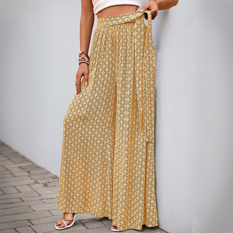 Jane | Elegante Boho-Hose mit geometrischem Schnitt und Schnürung