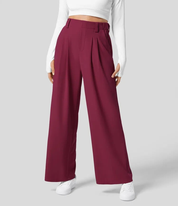 Elara | Elegante Hochbundhose mit weitem Bein