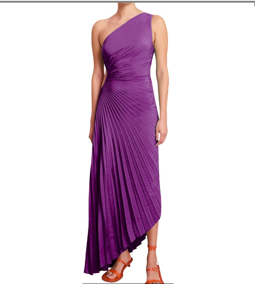Sylviana | Elegantes Midikleid mit einer Schulter