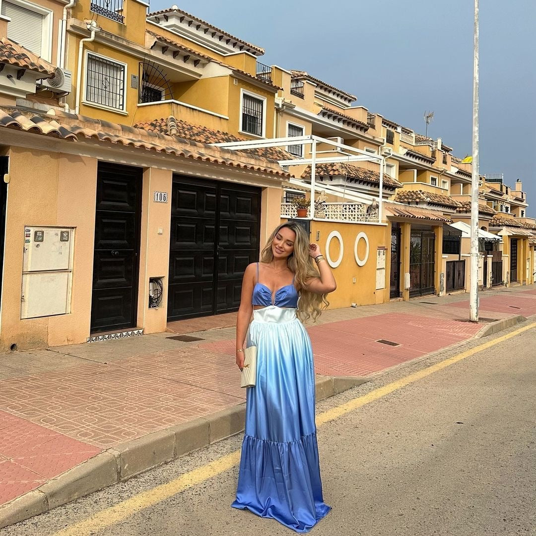 Jennifer | Elegantes Kleid mit Gradienten-Trägern