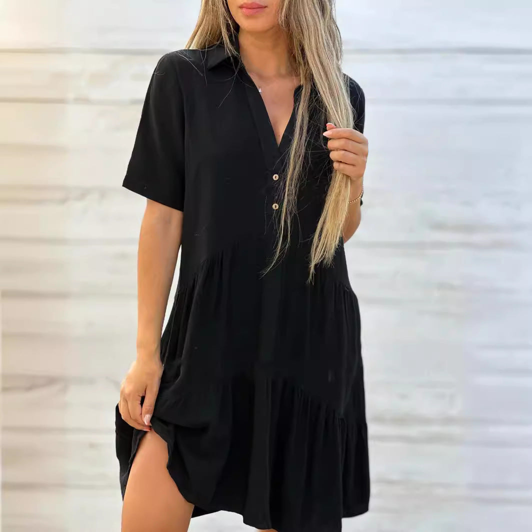 Ruby | Elegantes Baumwoll-Leinen-Shirtkleid