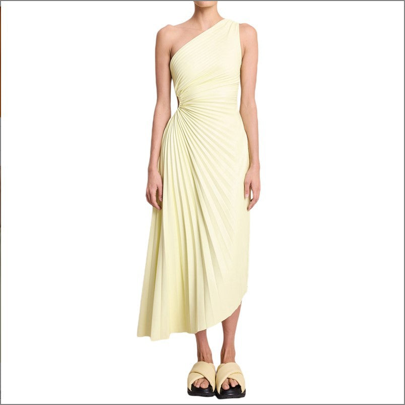 Sylviana | Elegantes Midikleid mit einer Schulter