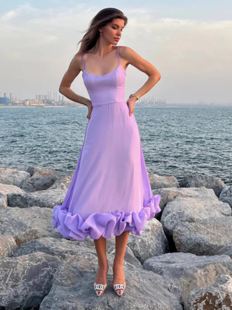 Liora™ | Elegantes Kleid mit verspieltem Rüschenflair