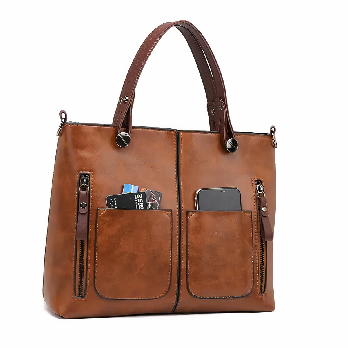 Lina™ - Vintage-inspirierte Leder Schultertasche