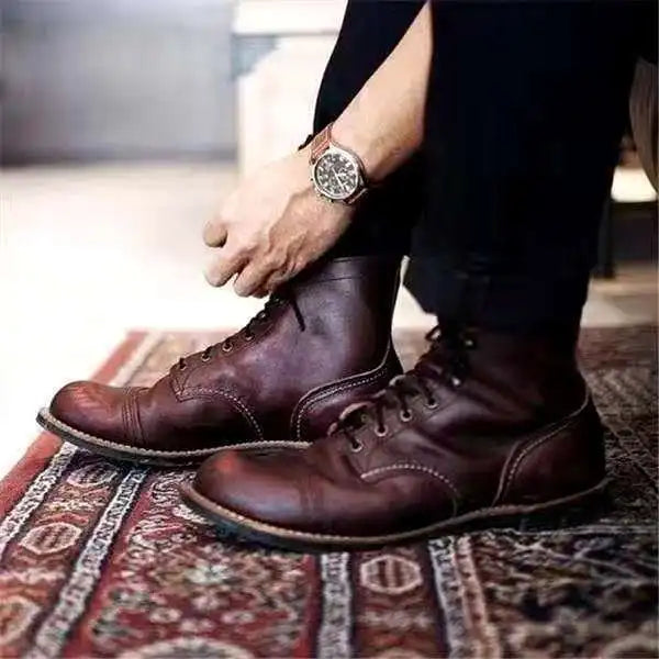 Darvin – Leder Fußgelenk Stiefel