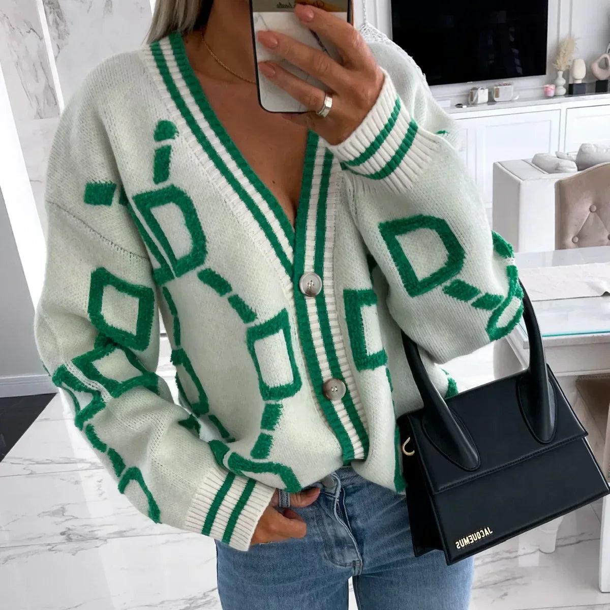 Nanette | Chic Weste im geometrischen Design