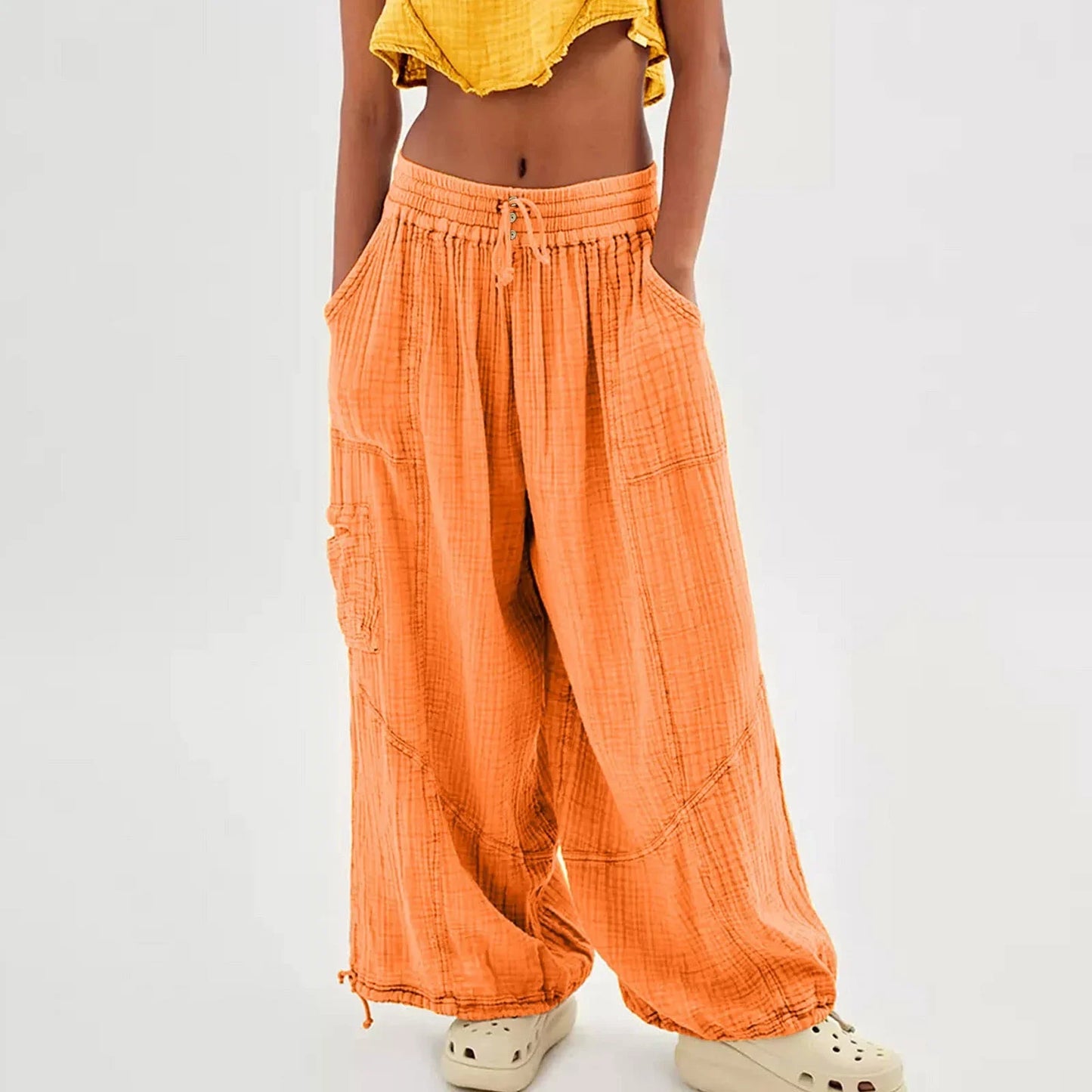 Isla | Elegante Leinen-Hosen mit Hoher Taille und Bindegürtel