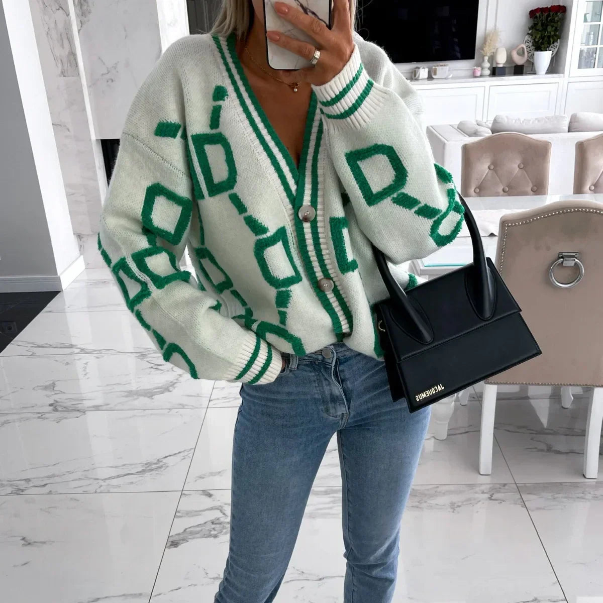 Nanette | Chic Weste im geometrischen Design