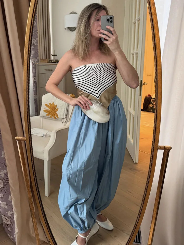 Kaia | Hohe Taille Kordelzug Laternenhose