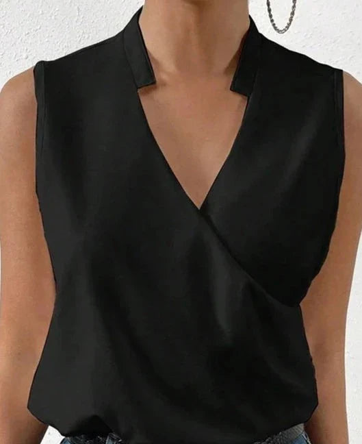 Sarah | Elegantes ärmelloses einfarbiges Top