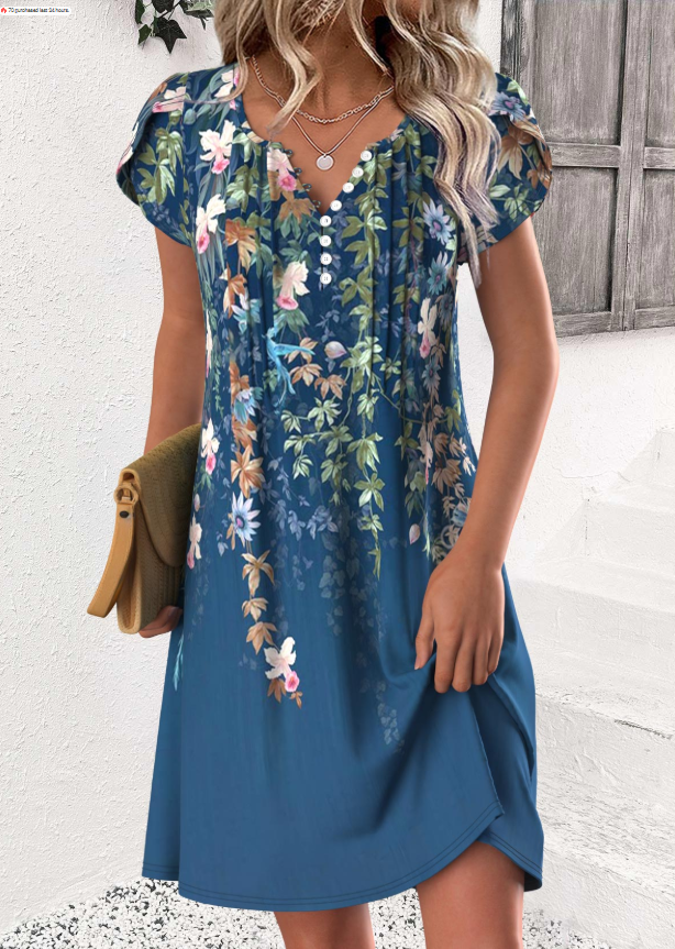 Lena | Bunte Blumenkleid