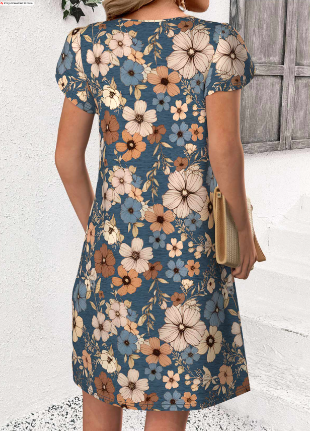 Lena | Bunte Blumenkleid