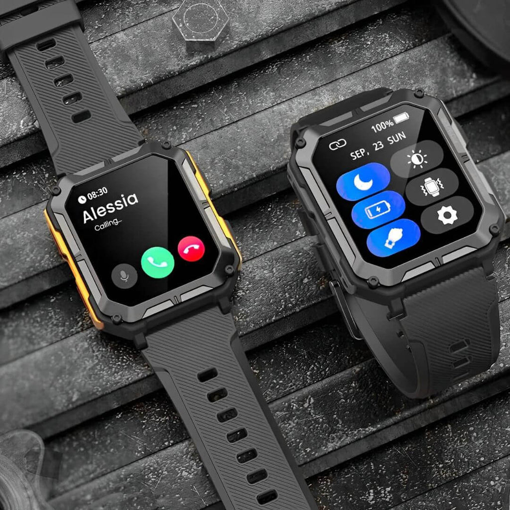 Unzerstörbare multifunktionale Smartwatch für iPhone und Android – Fortschrittliche Technologie