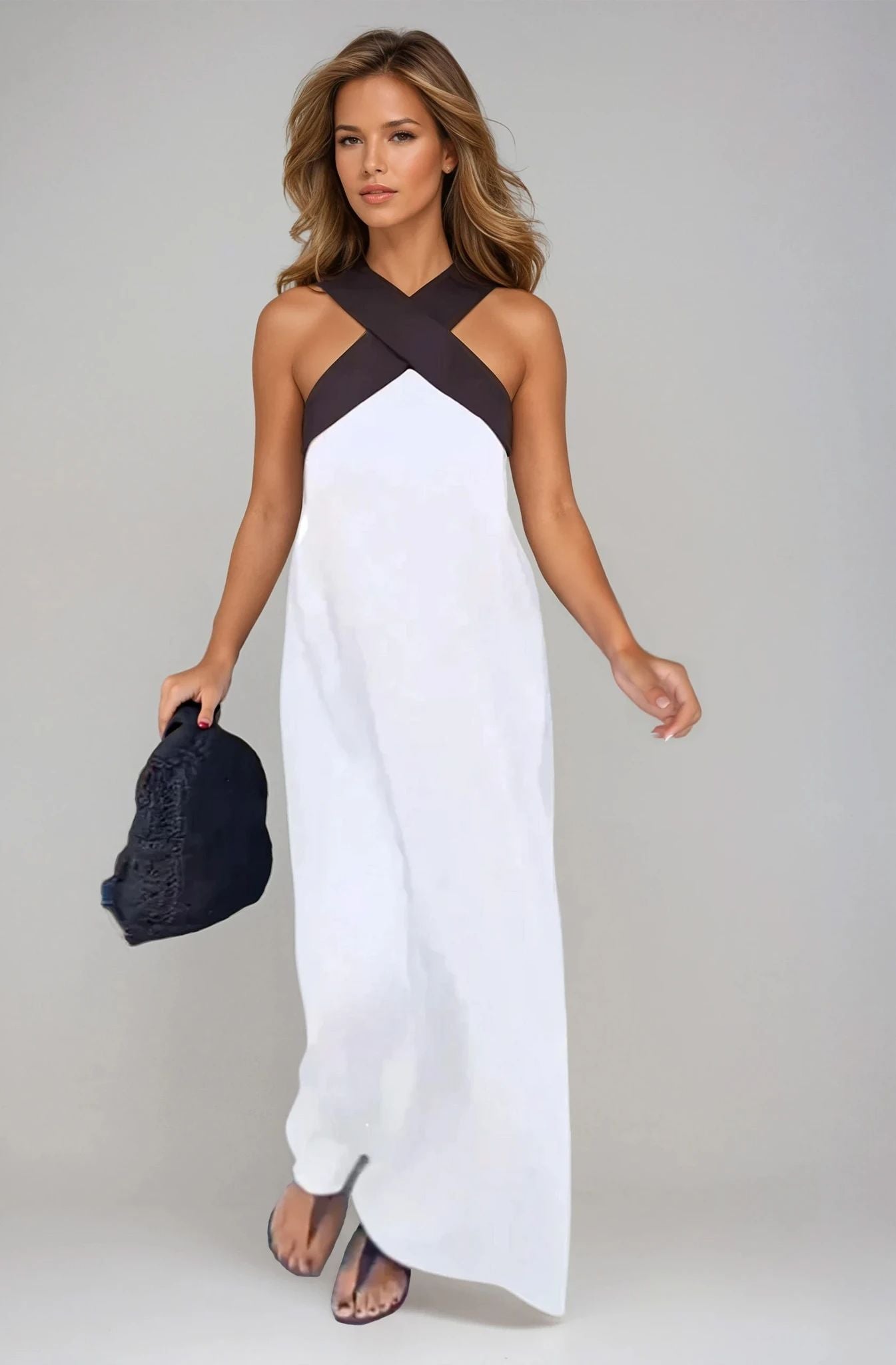 Nicole - Stilvolles Kleid mit Crossover-Ausschnitt