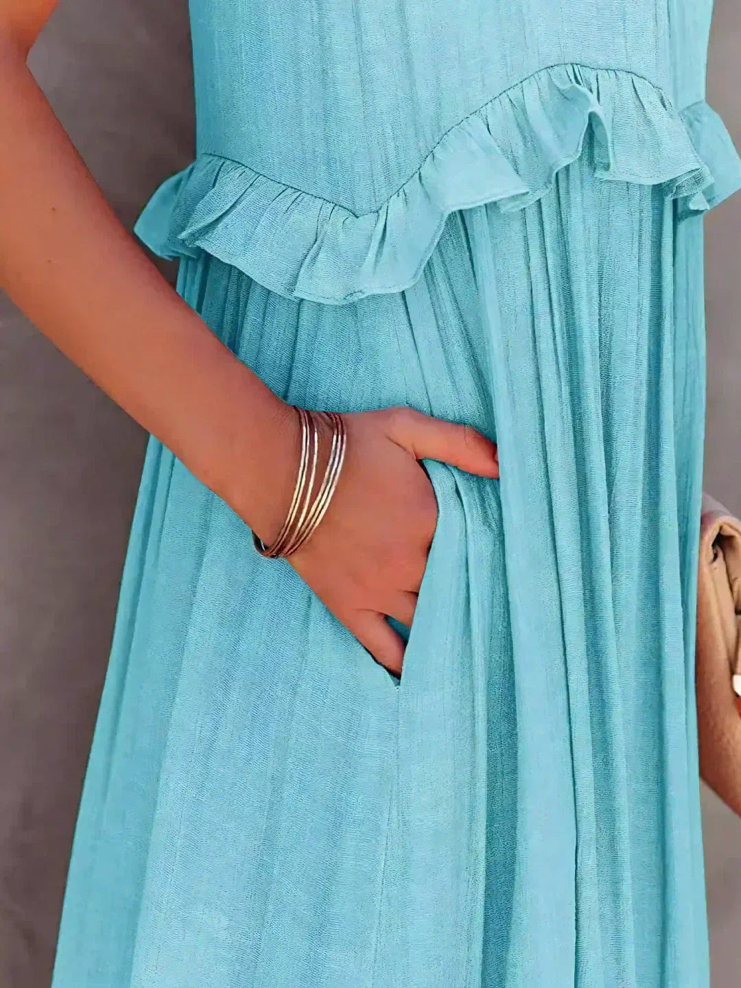 Landry - Schickes ärmelloses Kleid mit Rüschendetails