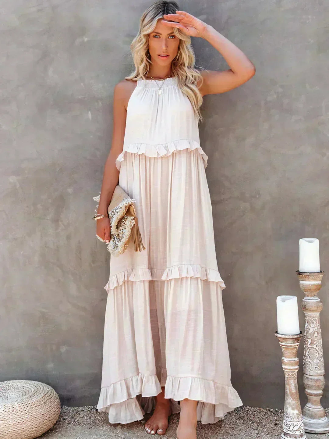 Landry - Schickes ärmelloses Kleid mit Rüschendetails