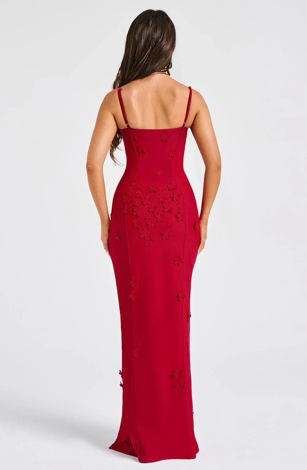 Alexander | Elegantes Blumenapplikations-Maxikleid