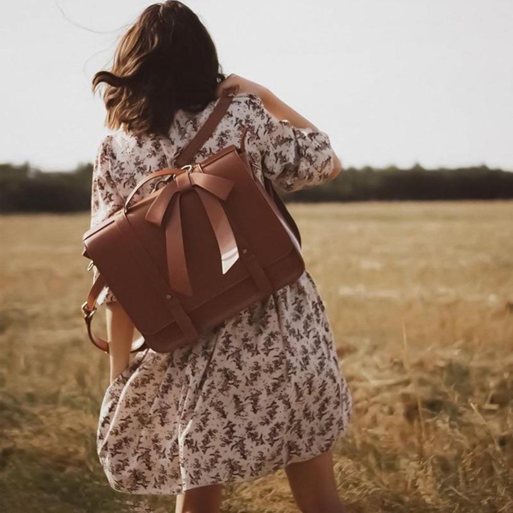 Vintage Sac Kissé in Blau-Rosa