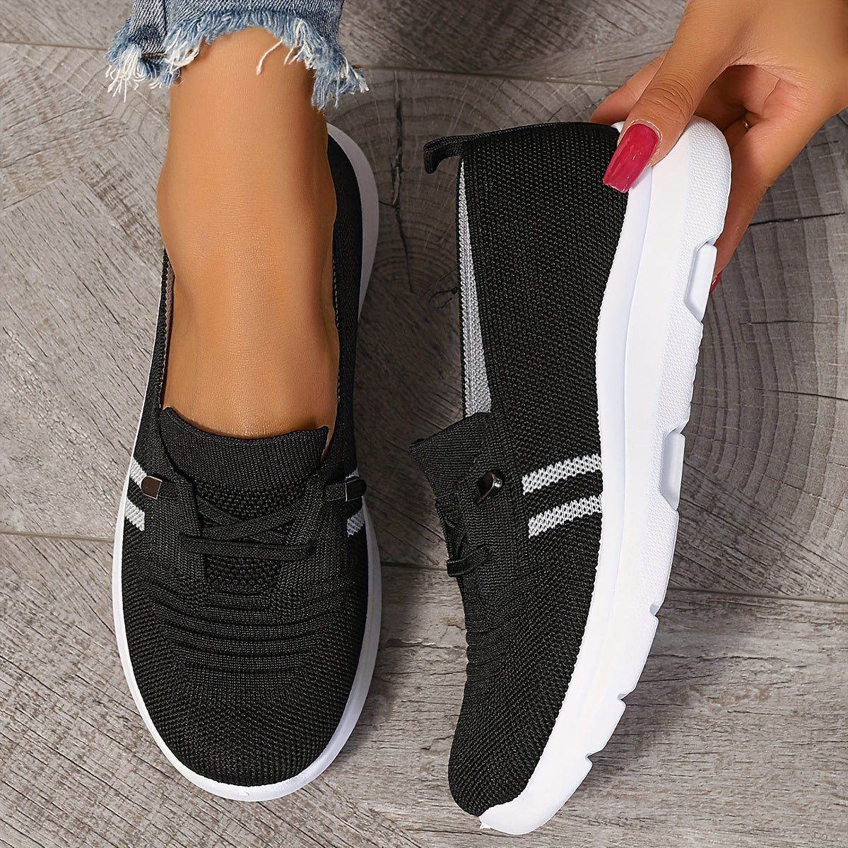 Zanya | Gestreifte Sneaker