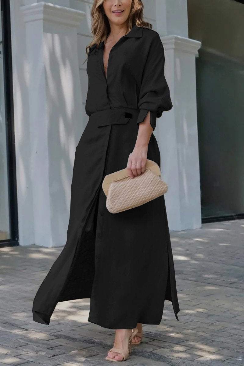 Jennifer | Elegantes Maxikleid mit V-Ausschnitt