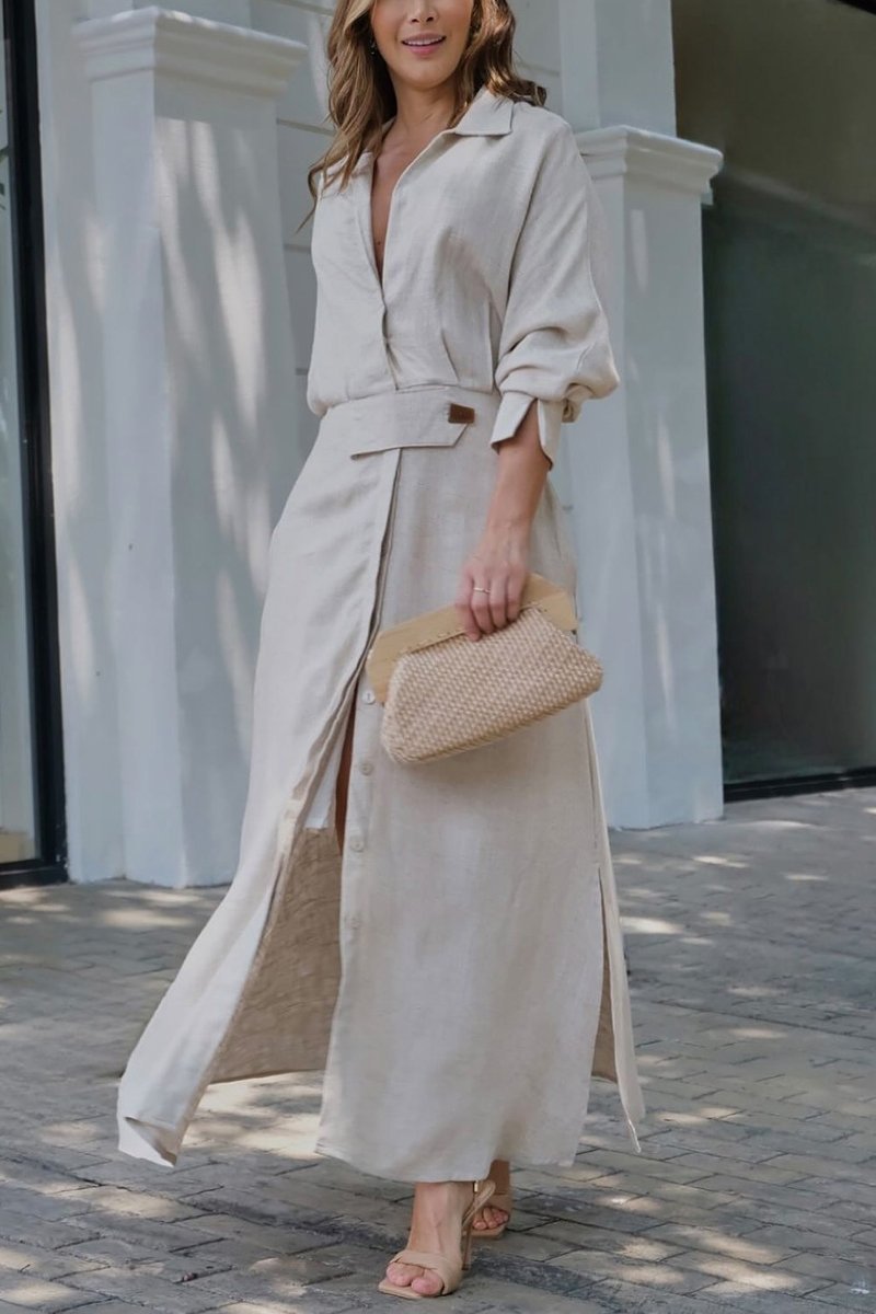 Jennifer | Elegantes Maxikleid mit V-Ausschnitt