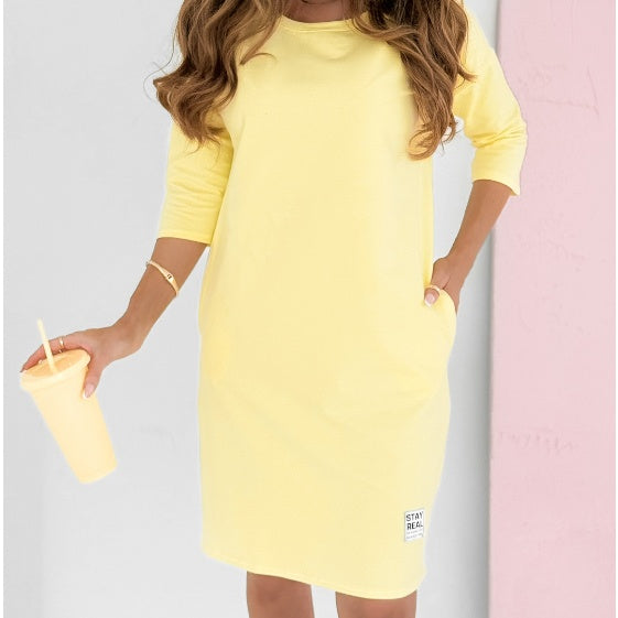 Mira | Elegantes Kleid mit 3/4-Ärmeln und Taschen
