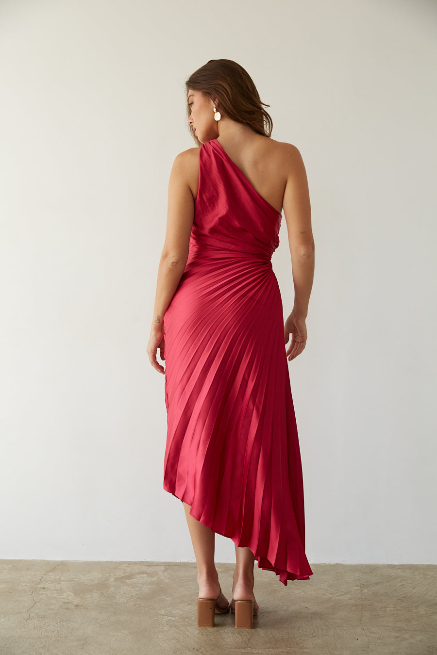 Sylviana | Elegantes Midikleid mit einer Schulter
