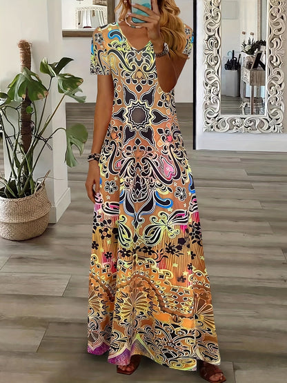 Daisy - Vintage V-Ausschnitt Kleid