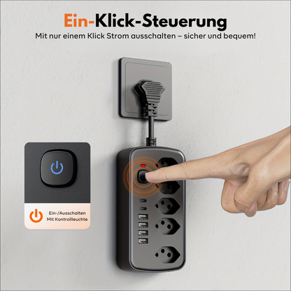 11-in-1 | Steckdosenleiste mit Überspannungs-Schutz