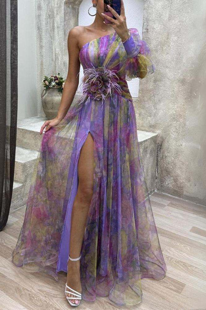 KAYLA™ - Maxikleid mit floralen Motiven und einem Schulterträger
