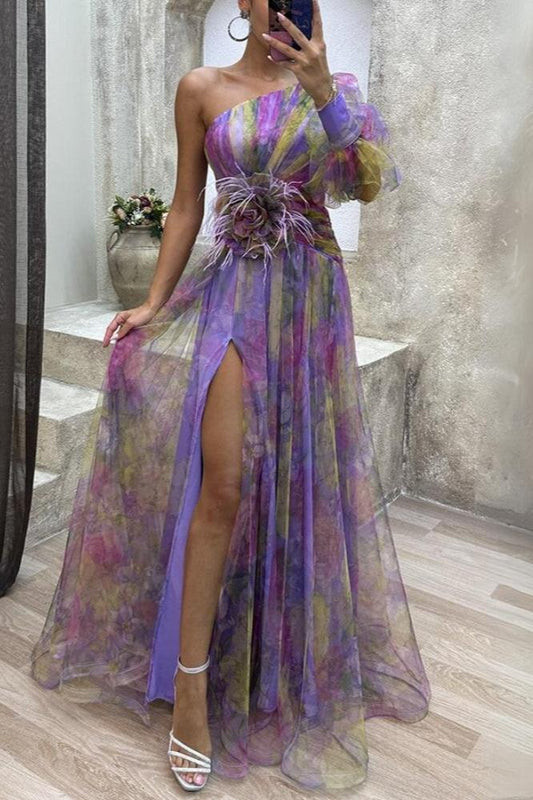 KAYLA™ - Maxikleid mit floralen Motiven und einem Schulterträger